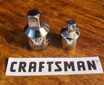 2 CRAFTSMAN 3/8  To 1/2  & 3/8  To 1/4  Socket Adapter NEW • $10.85