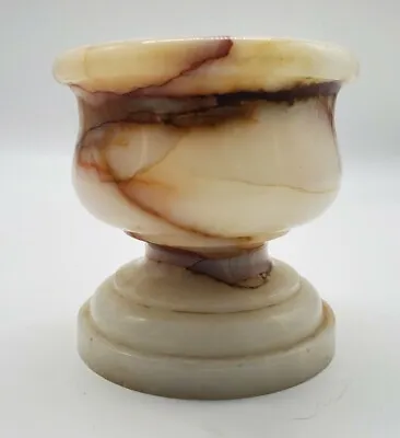 Marble Pedestal Base Candle Holder Votive 3.5  Home Decor Cream Tans Browns • $10.99