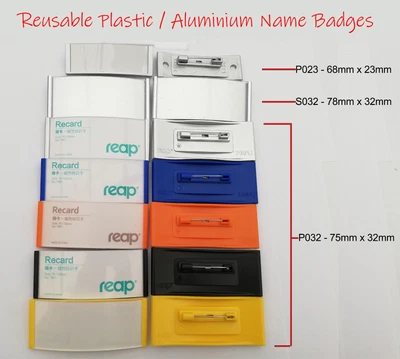 £1.49 • Buy Name Badge Visitor ID Badge For Replaceable Paper Inserts Reuse Flexible Badge