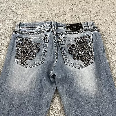 Miss Me Jeans Women's 34 JP518210 Boot Cut Medium B4 Blue Embroidered Stones • $23.50