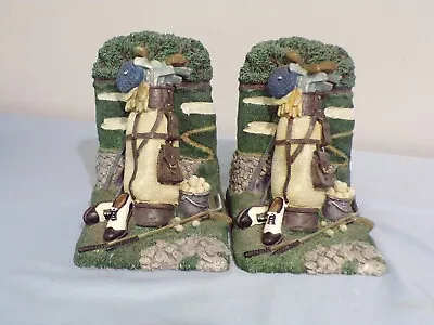 Golf Bag Book Ends 1993 Great Details • $30