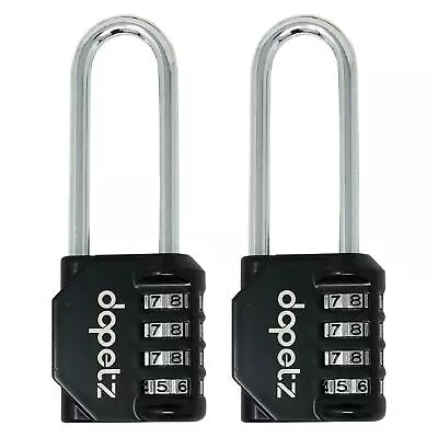 2x 4 Digit Combination Padlock Outdoor Lock Gym Travel Luggage Locker Heavy Duty • £8.09