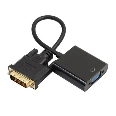 DVI-D 24+1 Pin Male To VGA 15Pin Female Active Cable Adapter Converter 1080P • $9.59