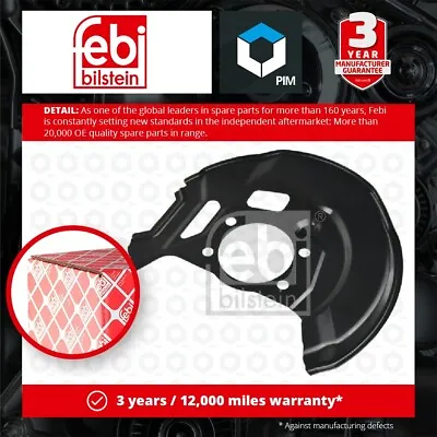 Brake Disc Splash Panel Fits NISSAN QASHQAI J11 1.6D Front Left 2013 On R9M Febi • £27.30