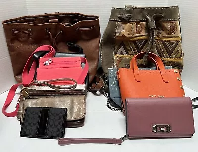 Lot Coach Marc Jacobs Fossil Wallet Backpack SALVAGE Resell Craft Bundle • $79.99