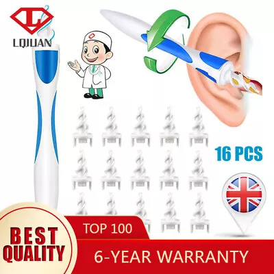 Ear Cleaner Kit For Ear Wax Removal-Spiral Q-Grips Tip Picker Easy Cleaning Tool • £3.95