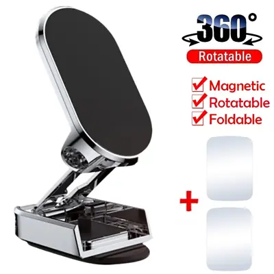 $8.77 • Buy 360° Rotation Magnetic Phone Holder Foldable Car Mount Stand Dashboard Universal