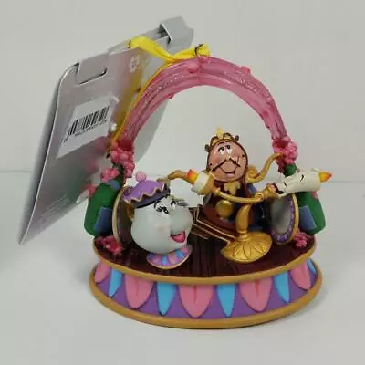 Disney Beauty & Beast Lumiere Potts Musical Singing Living Magic Ornament Figure • $39.95