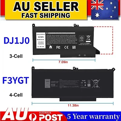 DJ1J0/F3YGT Battery For Dell Latitude 7490 7480 7390 7380 7290 7280 42Wh/60Wh • $48.99