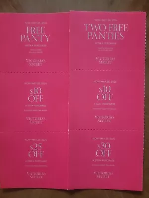 Victoria's Secret Coupons $10$25$30 Off + Gifts Exp. 5/26/24 • $3.99