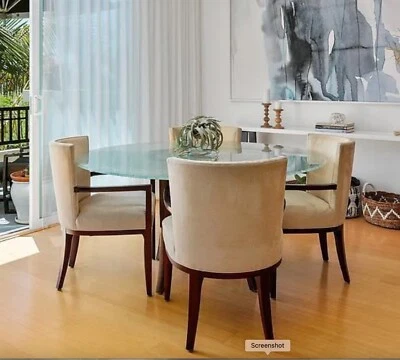 $200 • Buy Round Glass Top Dining Table Four Chairs