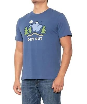 Life Is Good Men's Classic Short Sleeve T-Shirt (Vintage Blue) 107696 • $21.99