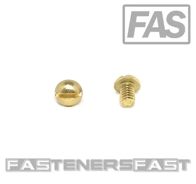 (100) 8-32x1/4 Brass Slotted Round Head Machine Screws #8-32 - Solid Brass • $14.65