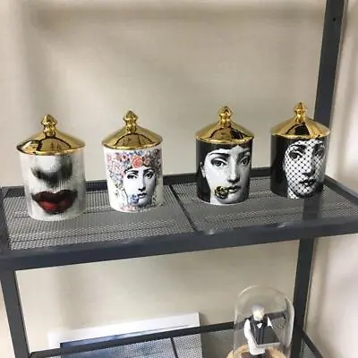 Candle Holder Lina Face Fornasetti-style Vintage Storage Jar Art Home Decor Gift • $35.99