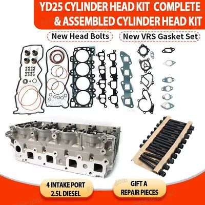 Complete Cylinder Head Kit Fits Nissan YD25 2.5L Diesel- Navara & Pathfinder AU • $1075