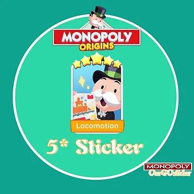 Monopoly Go 5 Star Sticker# Set-14.Locomotion • $64.59