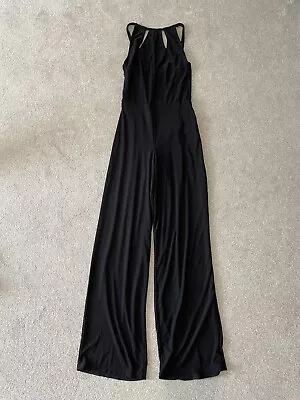 Miss Selfridge Slinky Cut Out Black Jumpsuit UK4 • £10