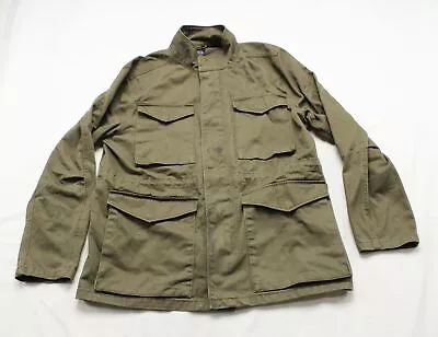 J.Crew Men's Cotton Full-Zip Field Jacket LV5 Olive BO416 Large • $56.24