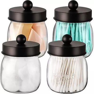 Farmhouse Decor Apothecary Jar SetMason Jar Bathroom Vanity Storage Organize... • $16.88