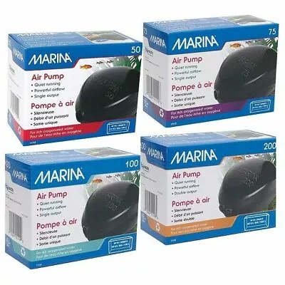 £5 • Buy Marina Air Pump 50 100 200 300 Aquarium Fish Tank Air Bubbles Oxygen Aeration