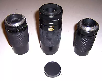 Lot Of 3 Vivitar MACRO Camera Telephoto Wide Angle Lens • $55