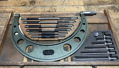 Mitutoyo 104-138 Anvil Mechanical Micrometer Complete Set 6-12in Range .001 • $275