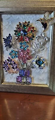 Vintage And Contemporary Jewelry Art Framed 9x7 • $45