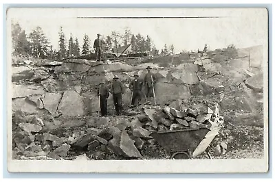 C1910's Quarry Mining Occupational Workers RPPC Photo Unposted Antique Postcard • $29.95