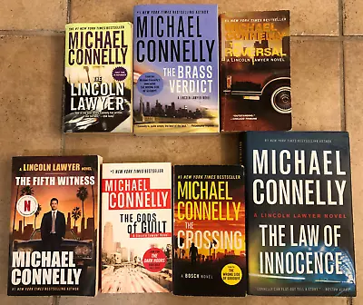 Mixed Lot 7 Michael Connelly ~ Lincoln Lawyer Series  Novels 1-6 + The Crossing • $32.99