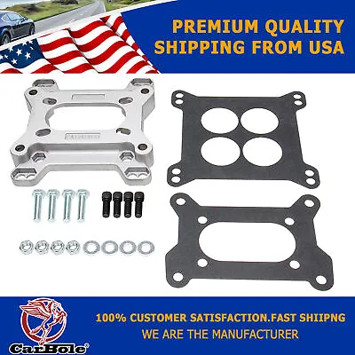 Carb Aluminum 2 Barrel To 4 Barrel Carburetor Intake Manifold Adapter Plate 1933 • $22.99