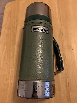 Aladdin Stanley A-1350B 24 Oz Wide Mouth Thermos Green Vacuum Bottle Vintage • $16