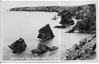 Superb R/p Postcard - Queen Bess Rock - Bedruthan Steps - Cornwall C.1939 • £1.89