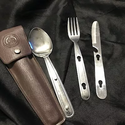 Vintage Boy Scouts Stainless Steel Japan Camping Kit Utensil  Set • $17