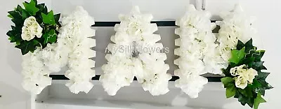 MAM Artificial Silk Funeral Tribute Any 3 Letter Name Flower Wreath NAN MUM • £44.99