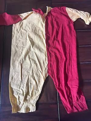 Vintage Handmade Children's Clown Suit - Red & Yellow - Costume Apparel • $24.99