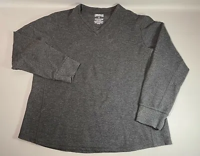 Duluth Trading Gray Thermal V Neck Long Sleeve T Shirt Midweight Men's XL Short • $9.99