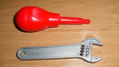 Meccano Junior Tool Red Triangular Head Bolt Driver A090 & Spanner A095 Used • £4.50