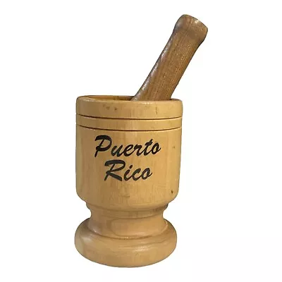 Wooden Mortar Puerto Rico Small Pilon De Madera Mofongo • $25