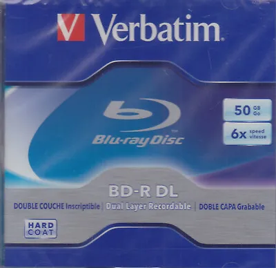 Verbatim BD-R DL Blu-Ray Dual Layer Recordable Sealed New Blank 50GB Jewel Case • $11.99