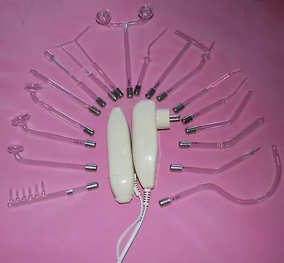 $178 • Buy HIGH FREQUENCY DARSONVAL Crown VIOLET RAY GENERATOR WITH CASE WITH 18 ELECTRODES