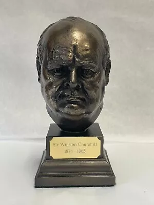 Sir Winston Churchill Cold Cast Bronze Bust/figurine • £38.75