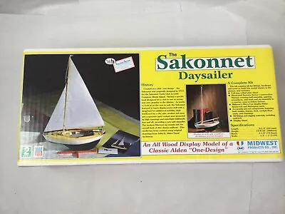 Midwest Products Co Sakonnet Daysailer Wood Model Sailboat Skill Level 2 #983 • $37.50