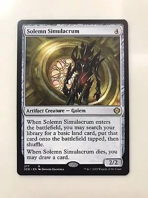 Solemn Simulacrum MTG Magic The Gathering Card NM Mint Starter Commander SCD • $3