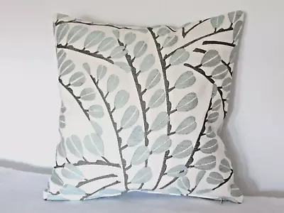 Duck Egg Leaf Design Fabric 16  Cushion Cover • £9.99