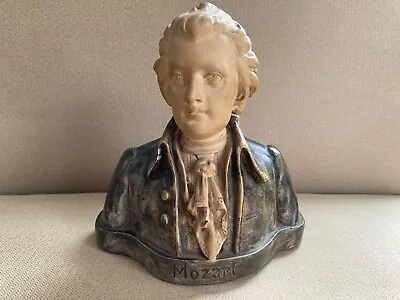 Wolfgang Amadeus Mozart Composer Austria Vintage Plaster Portrait Bust Rare! • $39.99