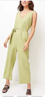 $34 • Buy SPORTSGIRL Jumpsuit Soft Linen Pear Size 14 NWT