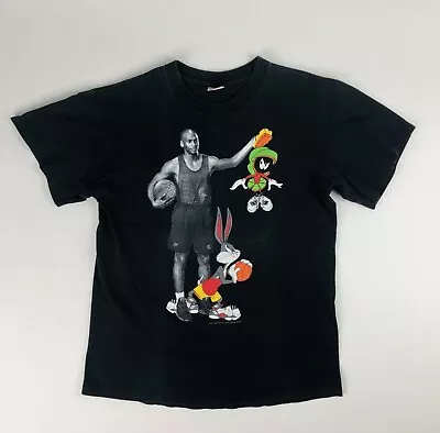 Michael Jordan Space Jam Marvin The Martian & Bugs Bunny Loony Toons T-Shirt • $18.95