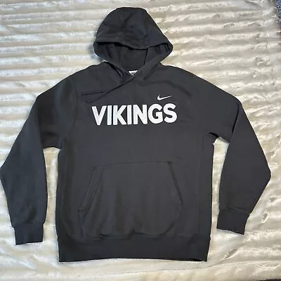 Nike Vikings Hoodie Mens Adult Medium Gray Swoosh Sportswear Pullover Sweater • $19