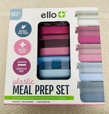 Ello 10pc Plastic Meal Prep Food Storage Container Set • $24.99
