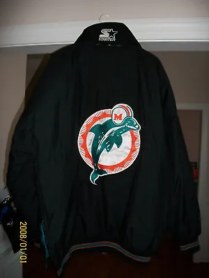 100% Authentic Og Vintage 1990's Miami Dolphins Starter Jacket Size Xxl/2xl • $109